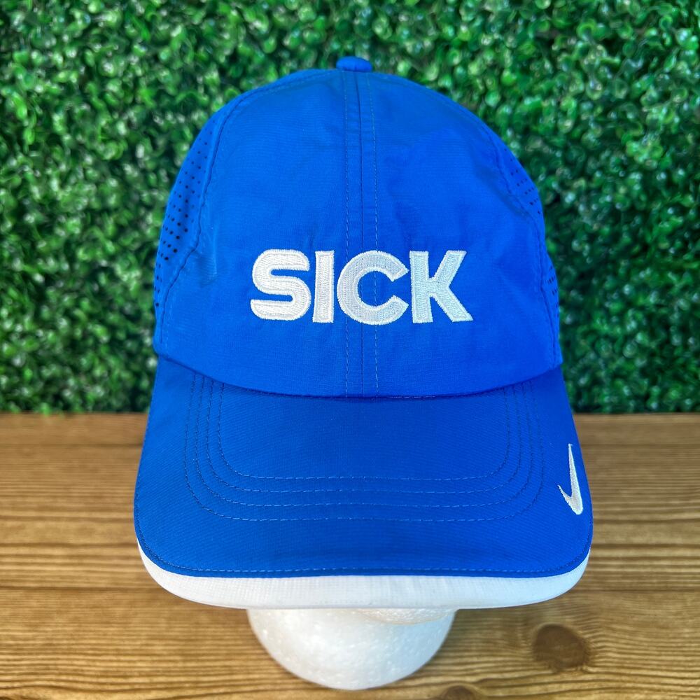 Blue 'SICK' Embroidered Performance Cap by Nike